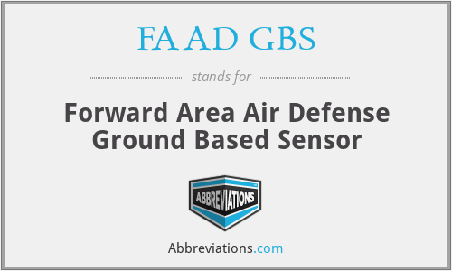 FAAD GBS - Forward Area Air Defense Ground Based Sensor